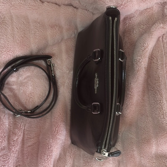 Coach Black Satchel with Silver Accents - Picture 2 of 7